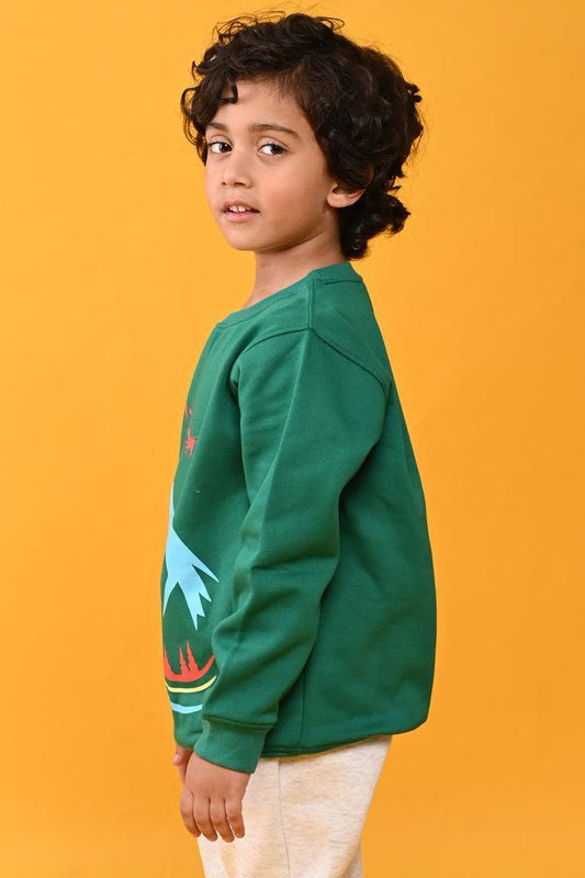 GREEN CHRISTMAS BOYS SWEATSHIRT - GREEN - Anthrilo Design House