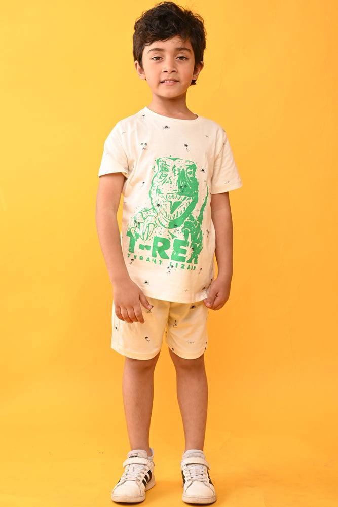 DINOSAUR NAVY AND T-REX SLEEPWEAR SHORTS SET (PACK OF 2) - Anthrilo India