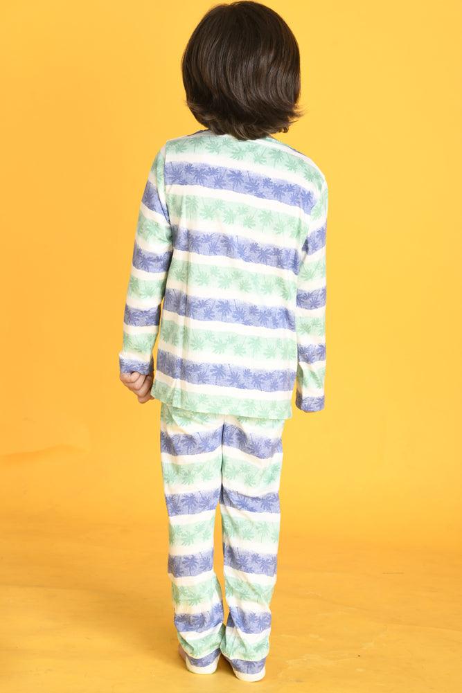 PALM STRIPE AND SUPERHERO LONG SLEEVE PYJAMA SET (PACK OF 2) - Anthrilo India