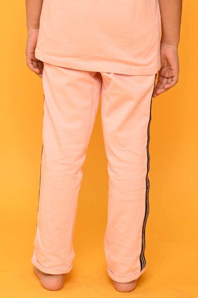 SUMMER PINK GIRLS SIDE TAPE JOGGER - PINK - Anthrilo India