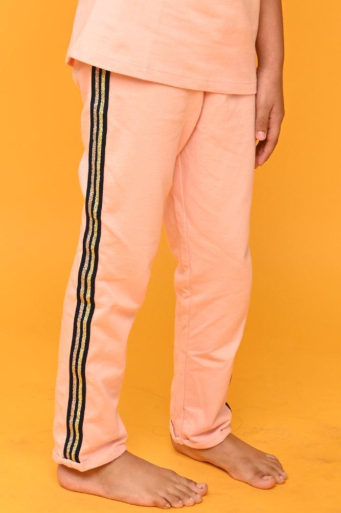 SUMMER PINK GIRLS SIDE TAPE JOGGER - PINK - Anthrilo India