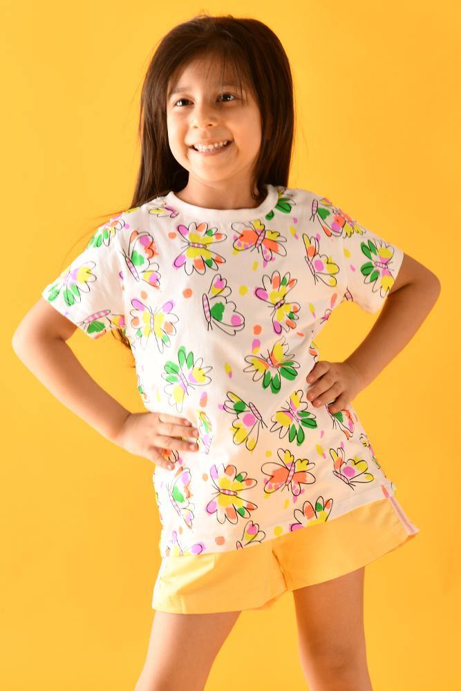 BUTTERFLY YELLOW SHORTS SET - Anthrilo