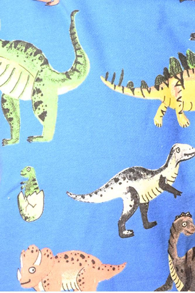 DINOSAUR FLEECE HOODIE SWEATSHIRT - BLUE - Anthrilo Design House