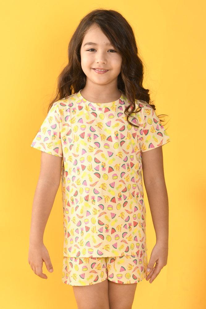 FRUIT SLEEPWEAR SHORTS SET - OFFWHITE - Anthrilo Design House