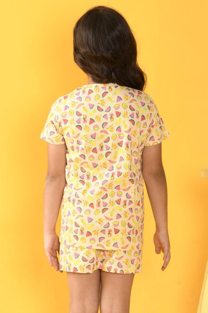 FRUIT SLEEPWEAR SHORTS SET - OFFWHITE - Anthrilo Design House