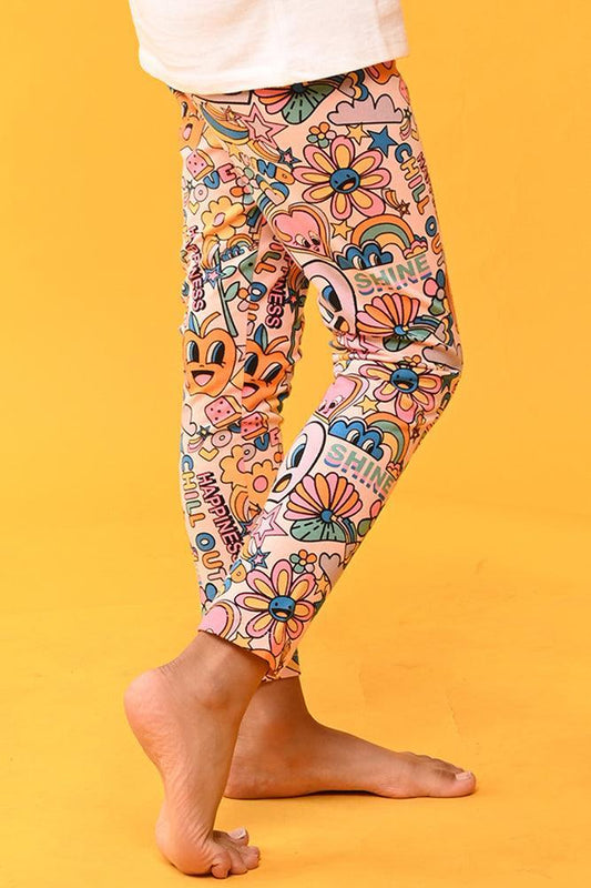 CHILL OUT LEGGINGS - PEACH - Anthrilo India