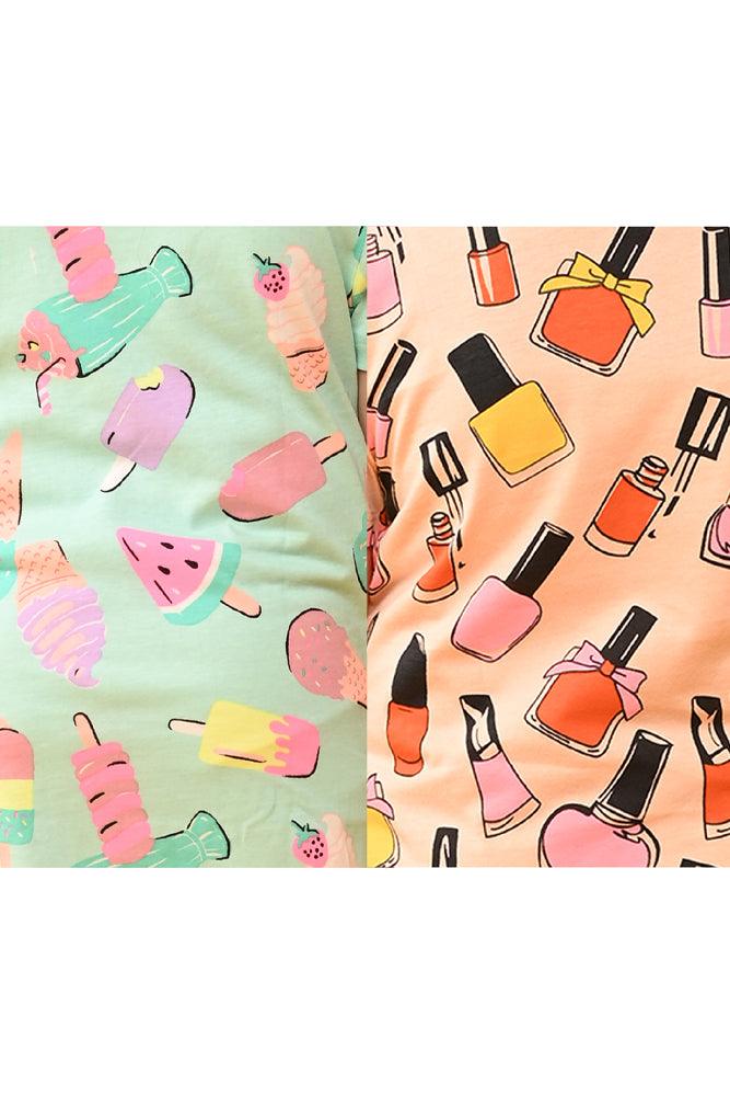 NAIL PAINT AND ICECREAM NIGHT DRESS (PACK OF 2) - Anthrilo India