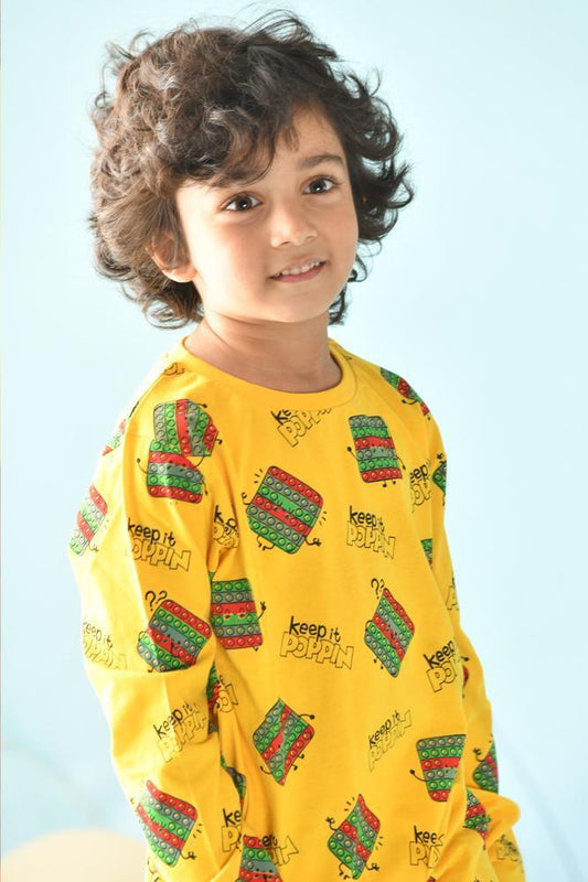 POP IT BOYS YELLOW PYJAMA SET - Anthrilo