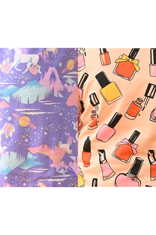 NAIL PAINT AND UNICORN PLANET NIGHT DRESS (PACK OF 2) - Anthrilo India