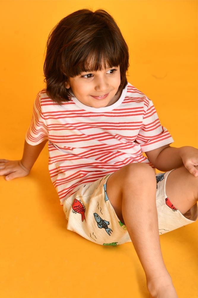 FISH PRINT SHORTS - Anthrilo