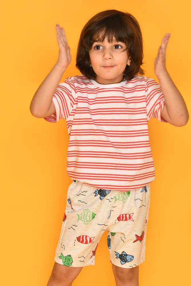 FISH PRINT SHORTS - Anthrilo