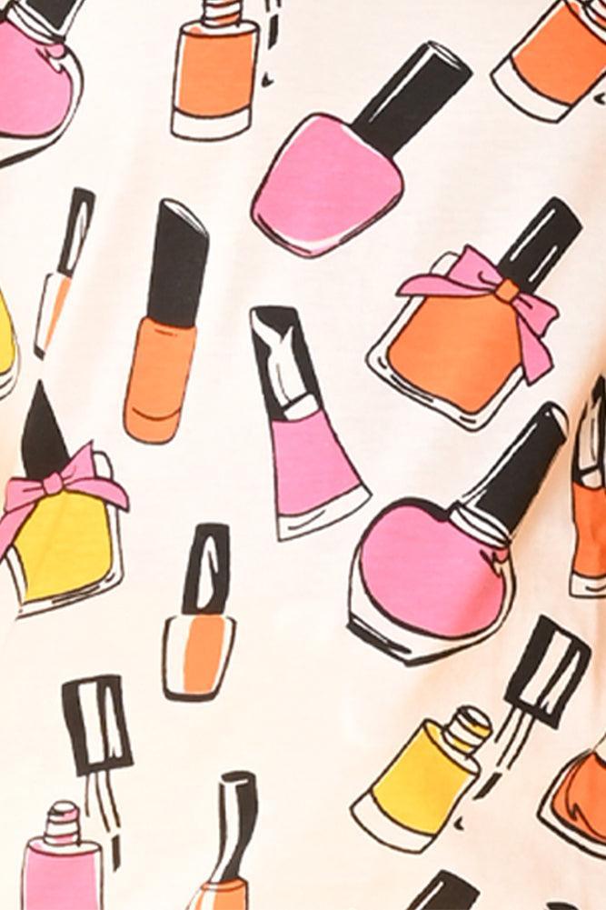 NAIL PAINT GREEN SIDE TAPE SHORTS SET - WHITE/GREEN - Anthrilo India