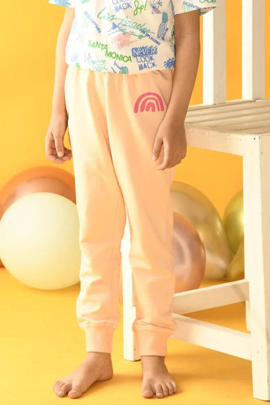 PEACH SUMMER RAINBOW JOGGER - PEACH - Anthrilo India