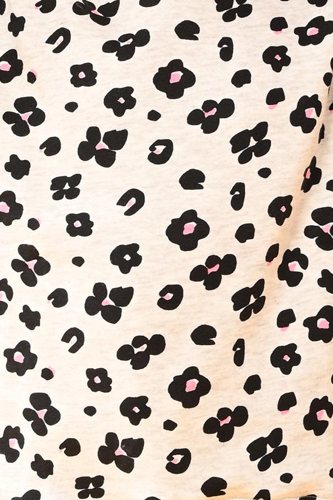 LEOPARD FLEECE JOGGER - ECRU MELANGE - Anthrilo Design House