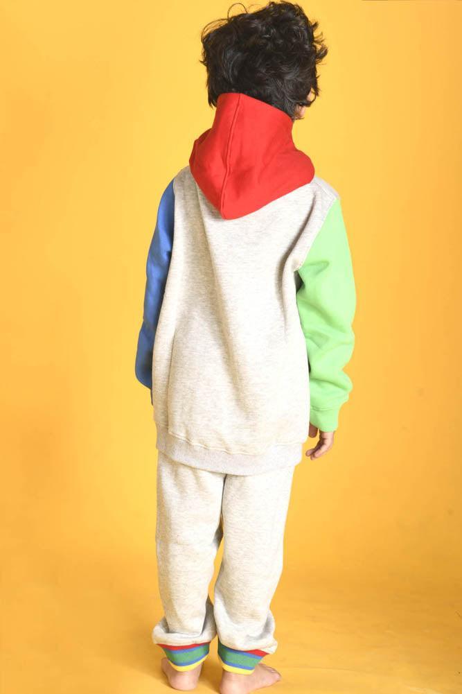 BRAZIL FLEECE HOODIE SWEATSHIRT - GREY - Anthrilo Design House