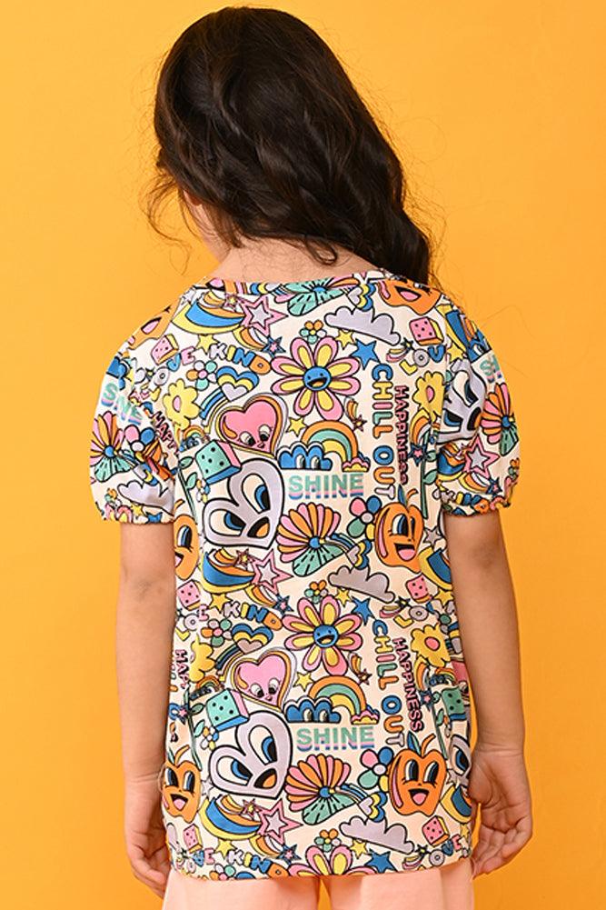 CHILL OUT SHORT SLEEVES T-SHIRT - WHITE - Anthrilo India