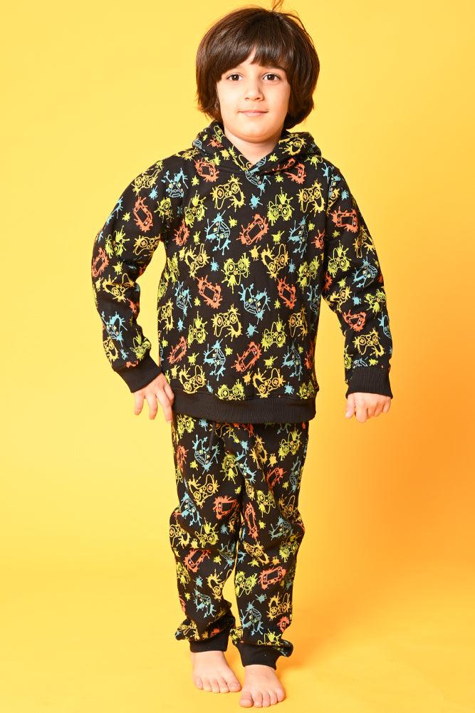 GAMER FLEECE BOYS JOGGER - BLACK - Anthrilo Design House
