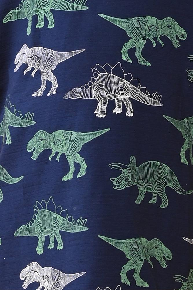 DINOSAUR NAVY SLEEPWEAR SHORTS SET - NAVY - Anthrilo India
