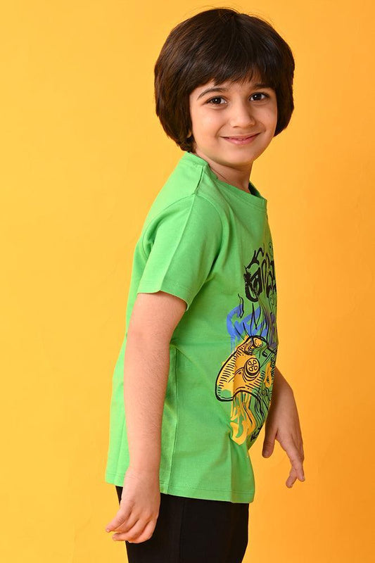 GAMING SHORT SLEEVE T-SHIRT - GREEN - Anthrilo India