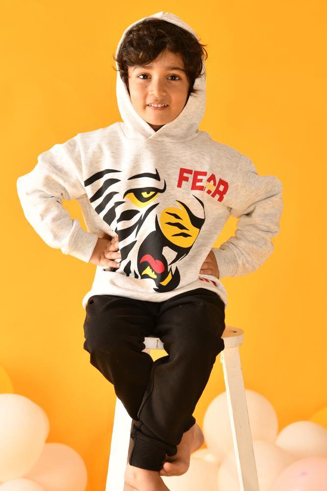 TIGER HOODIE SWEATSHIRT (FLEECE) - Anthrilo