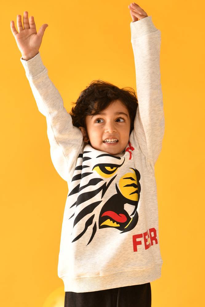 TIGER HOODIE SWEATSHIRT (FLEECE) - Anthrilo