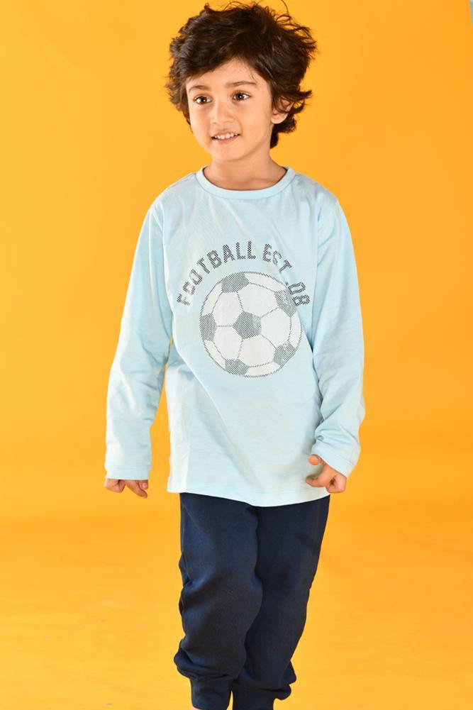 FOOTBALL SKY BOYS T-SHIRT - Anthrilo