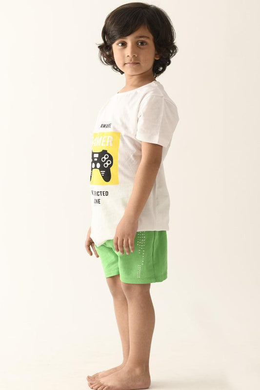 GAME CONTROL SHORT SLEEVES T-SHIRT - WHITE - Anthrilo Design House