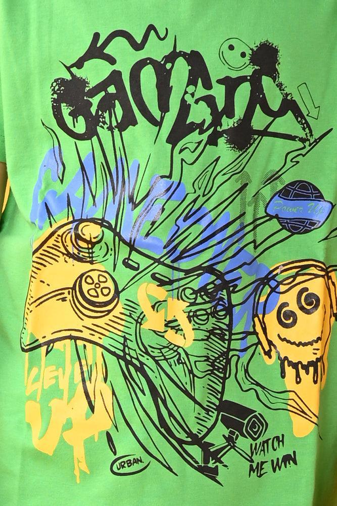 GAMING GREEN LIME SHORTS SET - GREEN/LIME - Anthrilo India