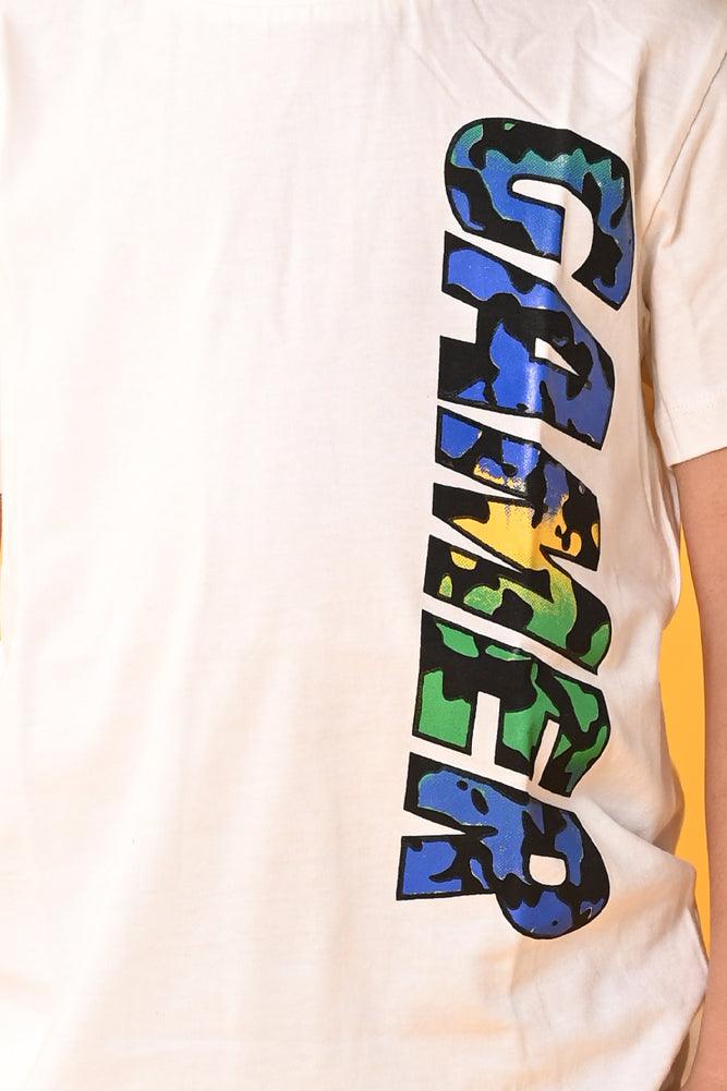 GAMER WHITE LIME SHORTS SET - WHITE/LIME - Anthrilo India