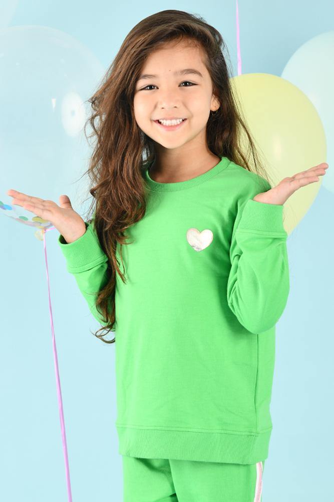 GREEN HEART SWEATSHIRT (FLEECE) - Anthrilo