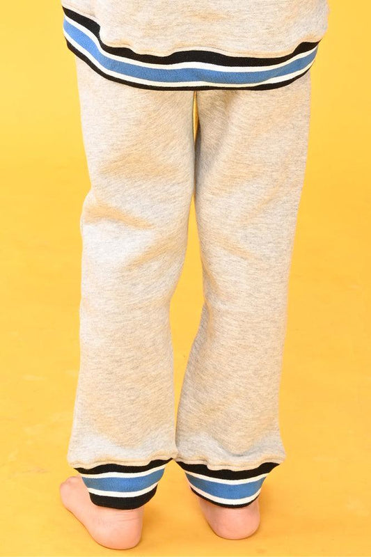 GREY BLUE CUFFED JOGGERS (FLEECE) - Anthrilo Design House