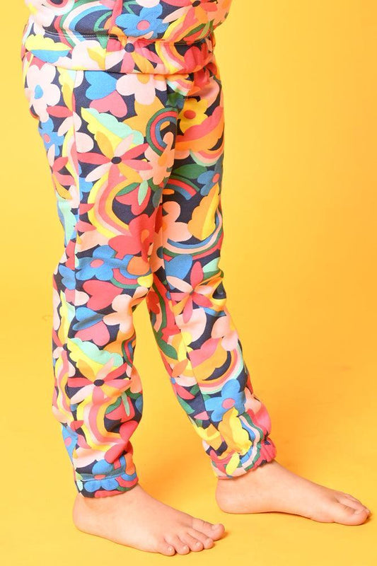 FUN FLORAL FLEECE JOGGER - PINK - Anthrilo Design House