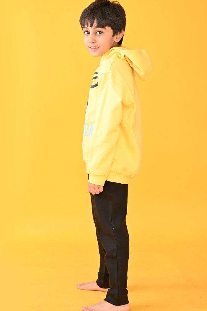 SHARK HOODIE BLACK JOGGER SET - YELLOW/BLACK - Anthrilo Design House