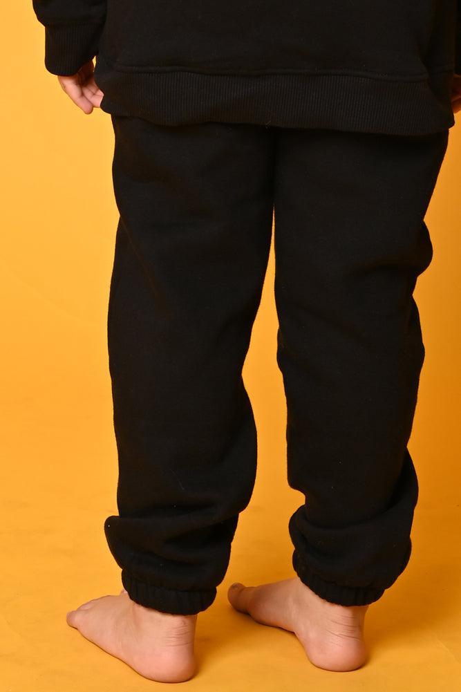 BLACK GIRLS FLEECE JOGGER - BLACK - Anthrilo Design House