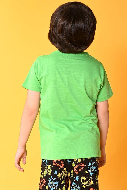 MAKE SOME NOISE SHORT SLEEVES T-SHIRT - GREEN - Anthrilo India