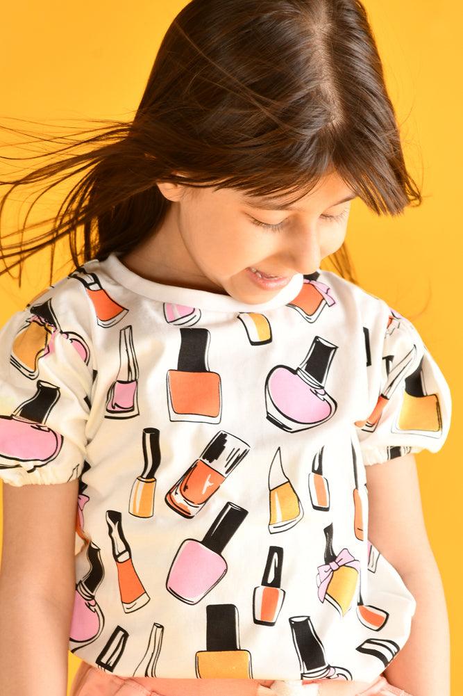 NAIL PAINT GIRLS T-SHIRT - Anthrilo Design House