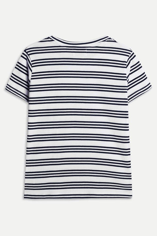 NAVY STRIPE BOYS T-SHIRT - NAVY - Anthrilo India