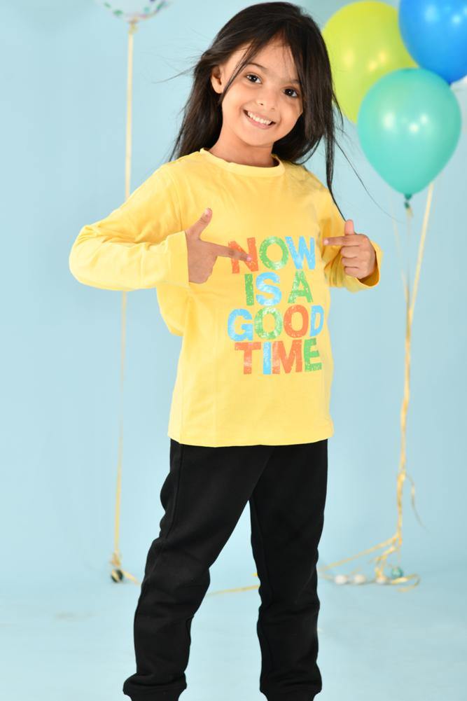 NOW IS A GOOD TIME YELLOW T-SHIRT - Anthrilo
