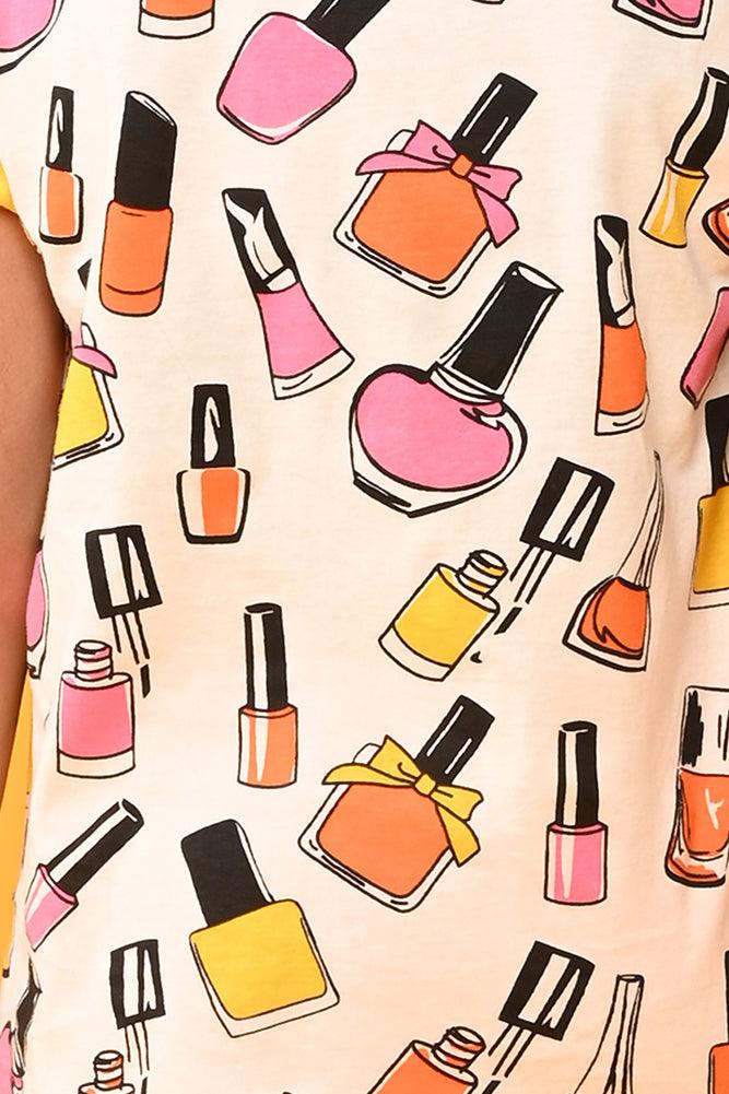 SUMMER NAIL PAINT GIRLS T-SHIRT - WHITE - Anthrilo India