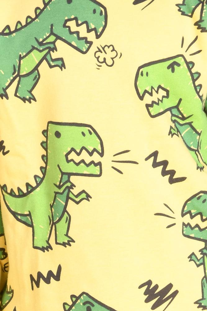 DINOSAUR FLEECE JOGGER - YELLOW - Anthrilo Design House