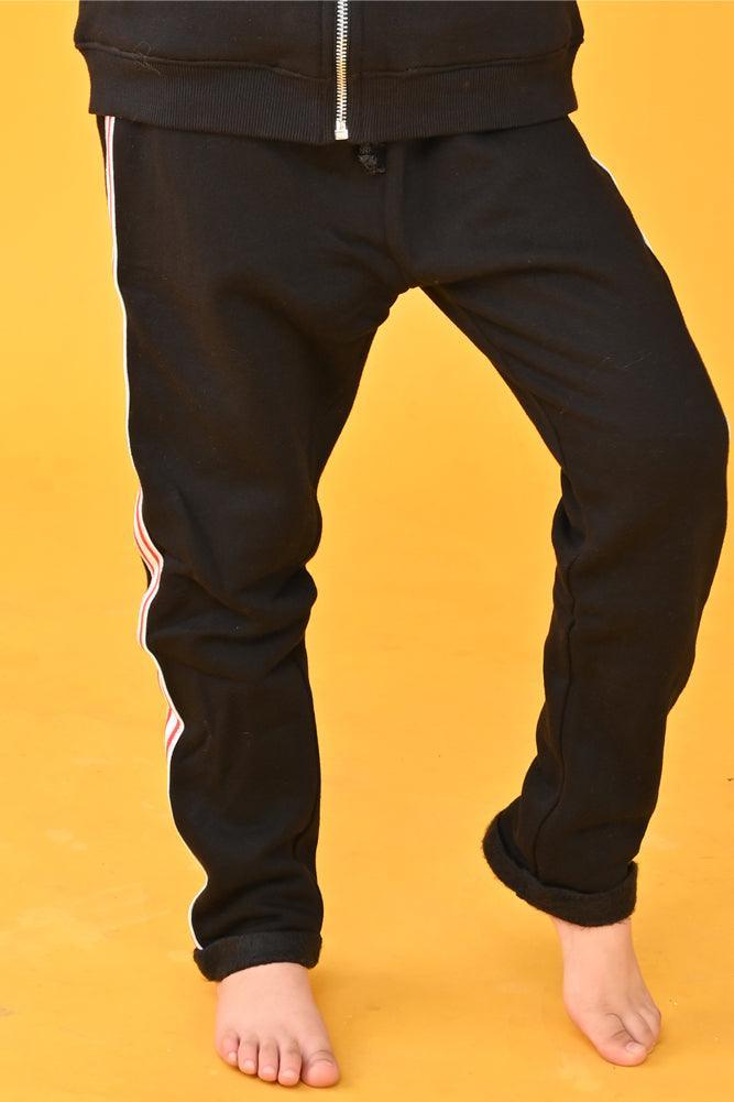 WARM BLACK TAPE GIRLS JOGGER (FLEECE) - Anthrilo Design House