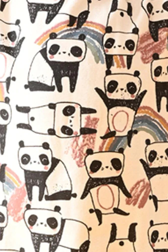 PANDA FLEECE SWEATSHIRT JOGGER SET - WHITE - Anthrilo Design House