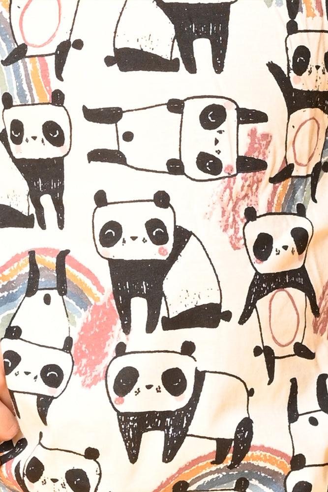 PANDA LONG SLEEVES BOYS PYJAMA SET - WHITE - Anthrilo Design House