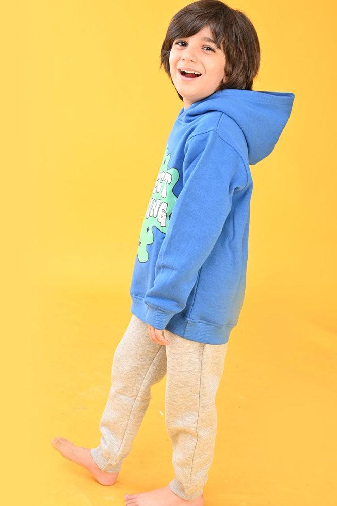 PERFECT IS BORING FLEECE HOODIE SWEATSHIRT - BLUE - Anthrilo Design House