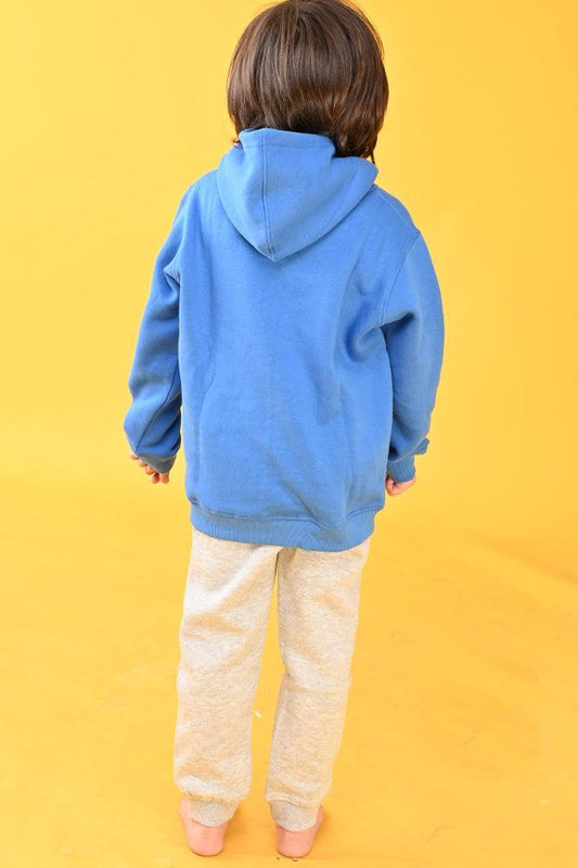 PERFECT IS BORING FLEECE HOODIE SWEATSHIRT - BLUE - Anthrilo Design House