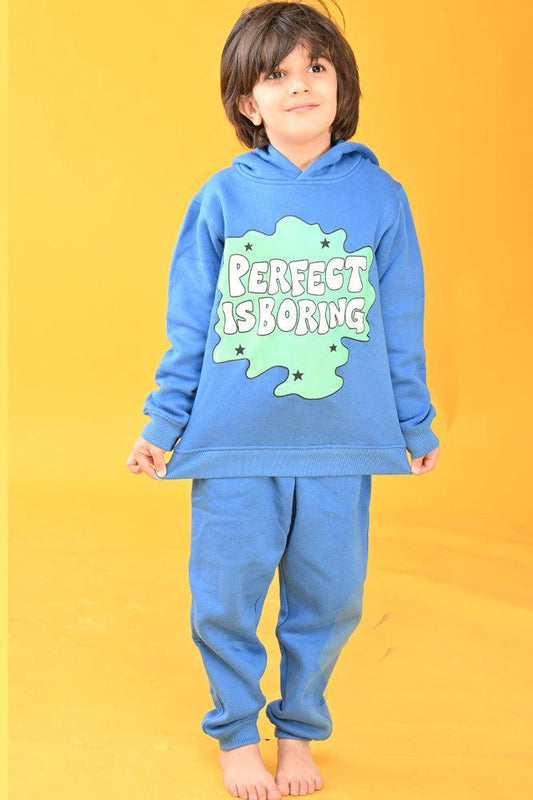 PERFECT IS BORING HOODIE JOGGER SET - BLUE - Anthrilo Design House
