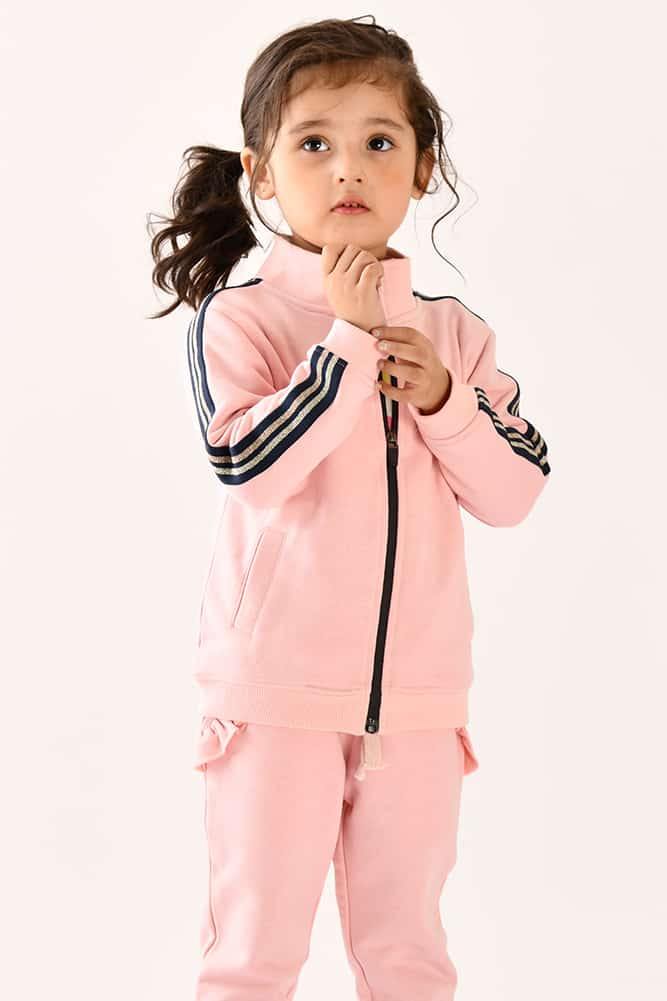 PINK ZIP UP SWEATSHIRT