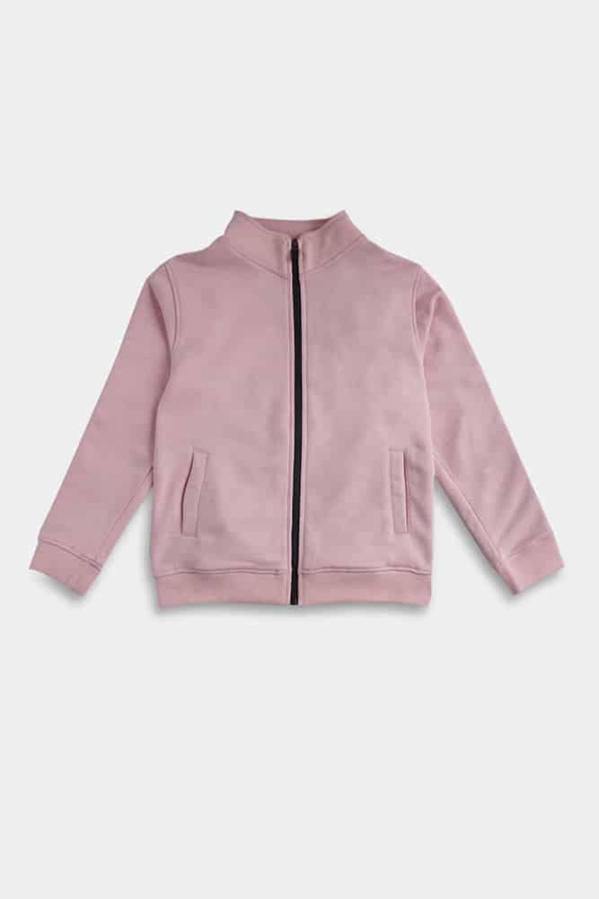 PINK ZIP UP SWEATSHIRT