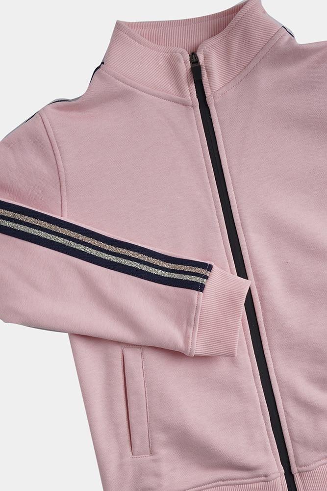 PINK ZIP UP SWEATSHIRT