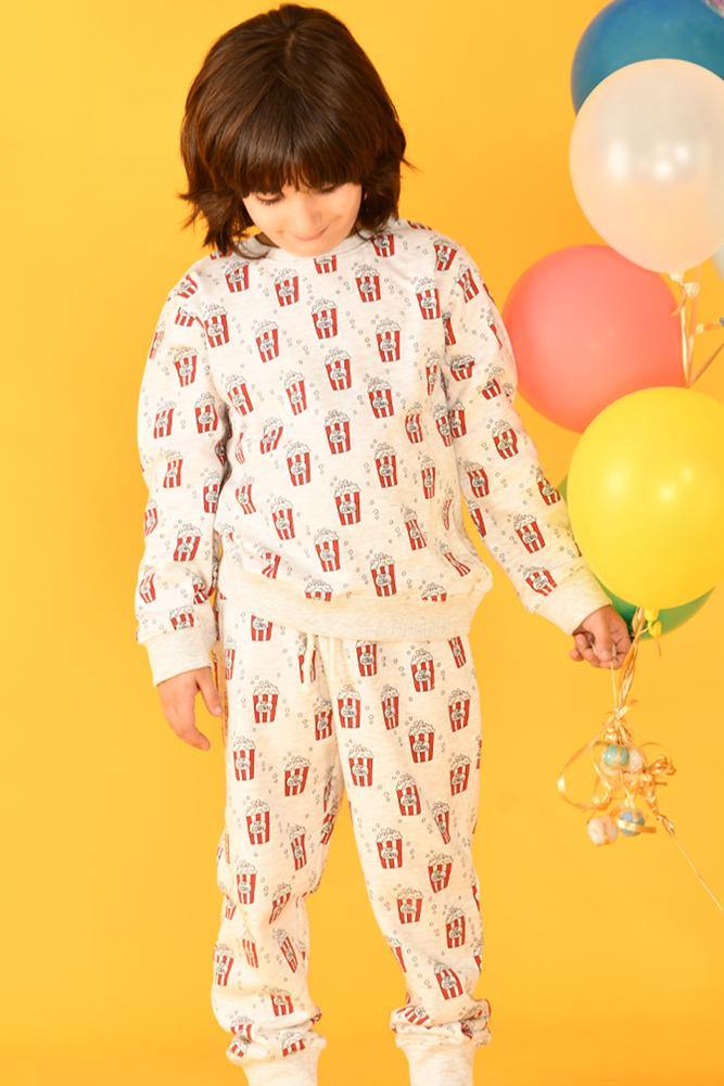 POPCORN SWEATSHIRT JOGGER SET (TERRY) - Anthrilo